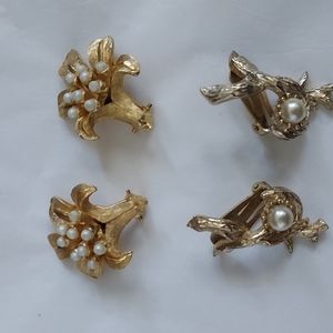 Vintage Pearl clip on earrings (2)